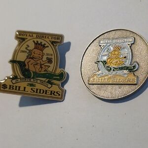 $ Bill Siders Royal Director Enamel Pin - Gold Green
